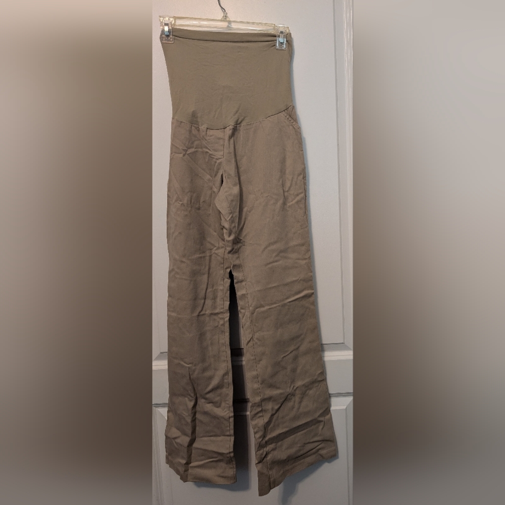Motherhood Maternity Size L Tan Pull-On Pants – Stretch Comfort Work Casual